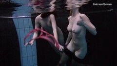 Naughty Andrejka and Aneta Swim Naked in The Swimming Pool Thumb