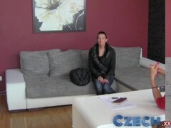 Czech MILF gets down and sticky with black haired beauty Thumb