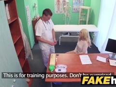 Fake Hospital Dirty doctor gives blonde Czech babe wet panties Thumb