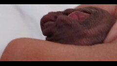 Slowly stroking my uncircumcised cock, extreme closeup. July 5, 2024. Thumb