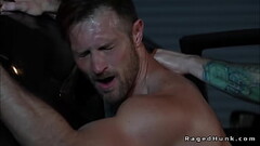 In an abandoned garage driver Derek Kage fucks client Paul Wagner Thumb