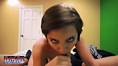 Gorgeoues Busty Nympho Kylie Rims, Blowjobs &amp_ Drains Her Lover! Thumb