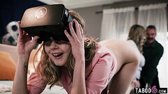 Tiny 18yo stepaughter teen got a VR headset from her stepparents Thumb