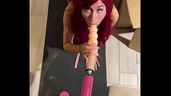 My Sex Machine fucks Deep Throat with Huge Dildo Teen Cat Girl, Sucking sex toy Hardcore Fetish Blowjob Thumb