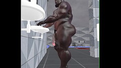 spying on huge extremely handsome black bull at the gym lockers Thumb