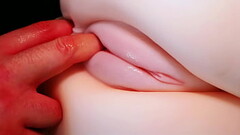 Feel the pink and tight vagina with your fingers! Thumb