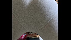 Big ass in grey leggings Thumb
