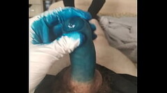 Blue cum Thumb