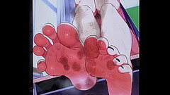 Stocking Anarchy'_s feet cum tribute Thumb