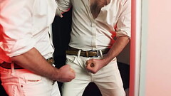 A handsome guy masturbates in front of a mirror. I finish loudly and fill the mirror with my sperm. Thumb