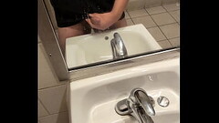 Jerking off in public restroom Thumb