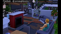 My Sim Selfie Jacks to Porn On TV Thumb