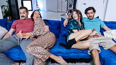 Stepdaughter and Stepmom Fuck with Stepdad and Stepbro in Foursome - Famsuck Thumb