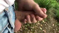 Jerkig cock till cum in the forest Thumb