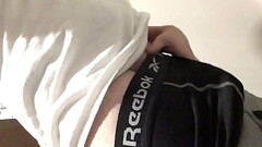 Step son reveals huge cock and jerks off Thumb