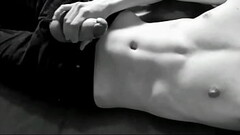 Skinny boy in jeans strokes his dick till he cums Thumb